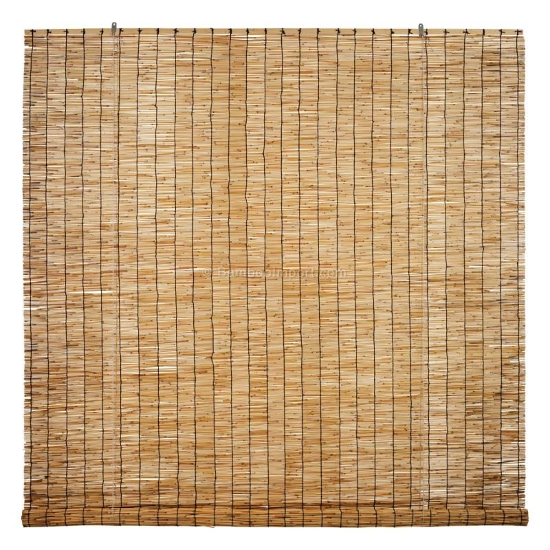 2x Rieten Rolgordijn 200 x 250 cm - Natuurlijke Bamboe Look, Bruin, 200 cm of meer, Natuurlijk, Landelijk, 150 tot 200 cm