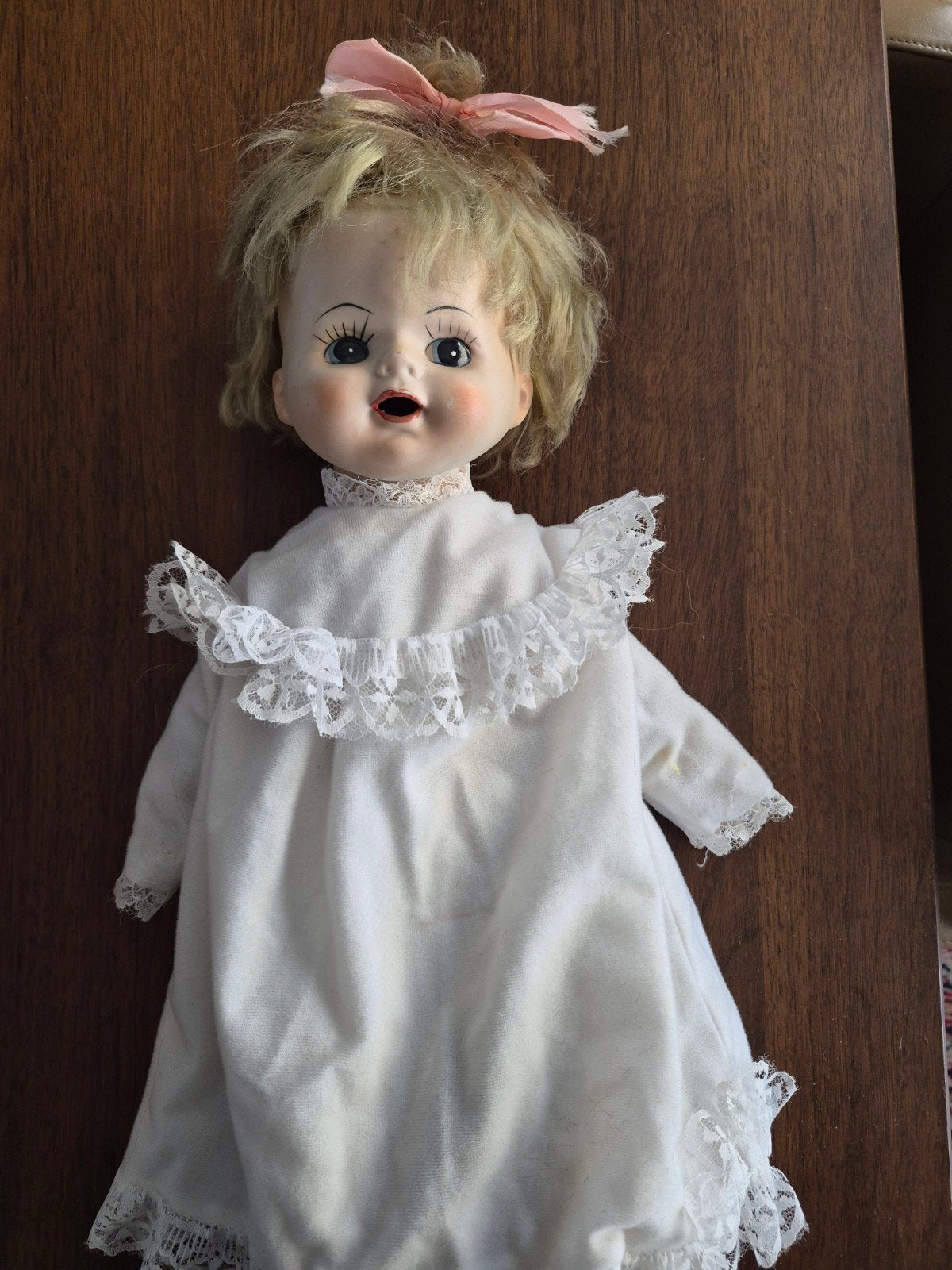 Vintage Porseleinen Pop - 50 cm, Verzamelen, Ophalen of Verzenden, Gebruikt, Pop
