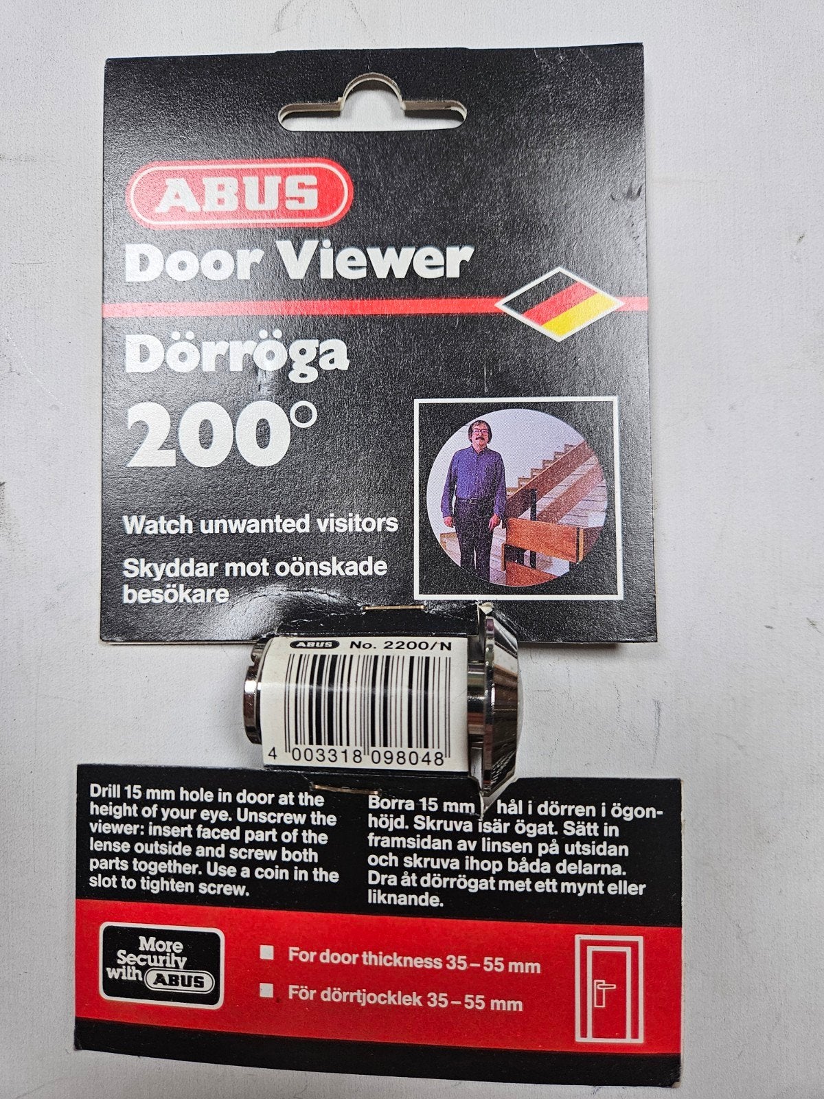 Deurspion Abus 2200, Huis en Inrichting, Onbekend, Abus, Ophalen of Verzenden, Zo goed als nieuw