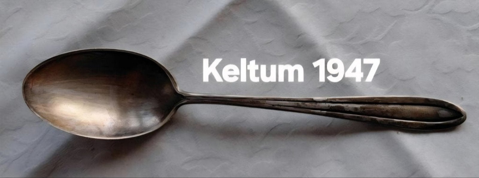 Antieke verzilverde lepel Keltum Tweede WO jaar 1947, Antiek en Kunst, Ophalen of Verzenden