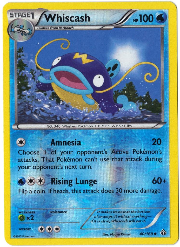 Primal Clash,  Whiscash [reverse] 40/160, Hobby en Vrije tijd, Verzamelkaartspellen | Pokémon, Nieuw, Losse kaart, Verzenden