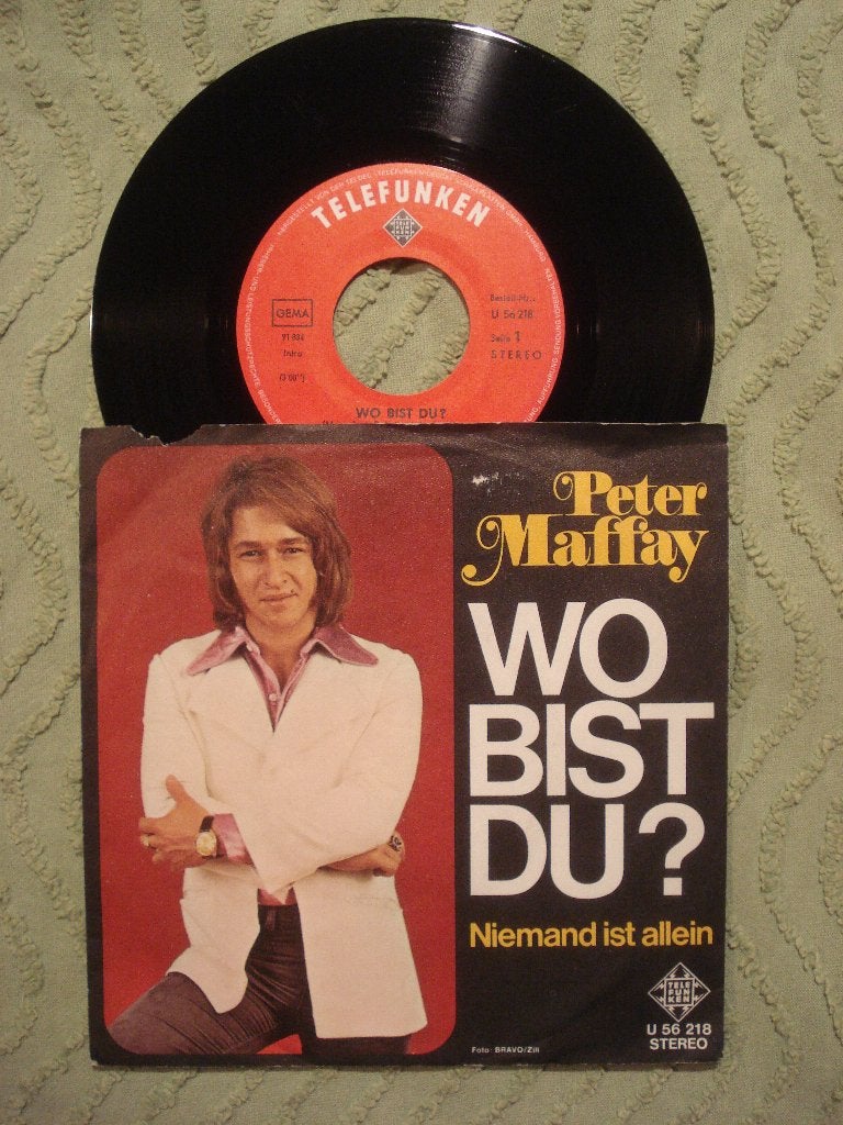 Peter Maffay 7" Vinyl Single: ‘Wo bist du?’ (Duitsland), Gebruikt, 7 inch, Single, Ophalen of Verzenden