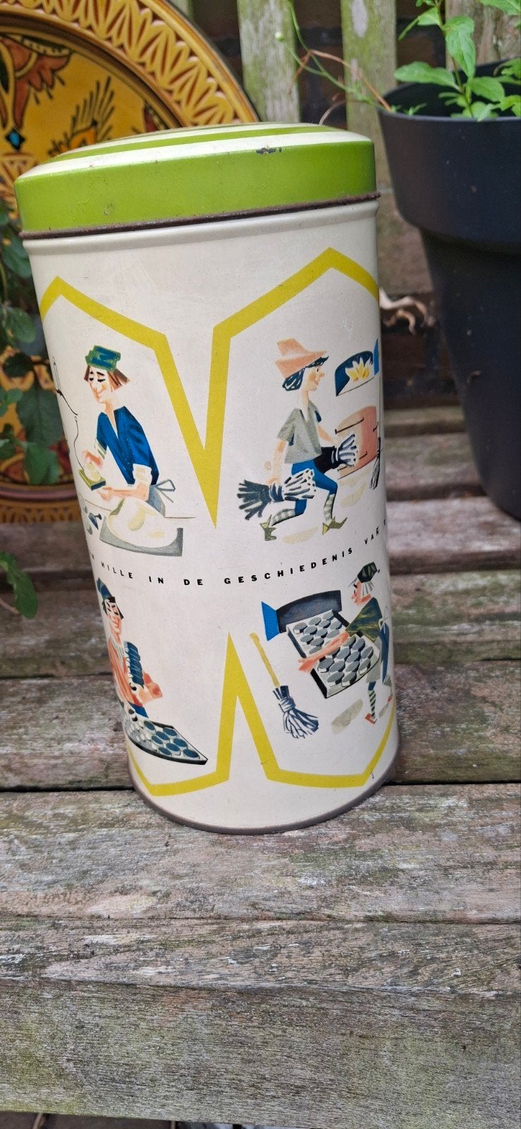 Vintage Hille beschuitblik, Verzamelen, Blikken, Ophalen of Verzenden, Zo goed als nieuw, Overige