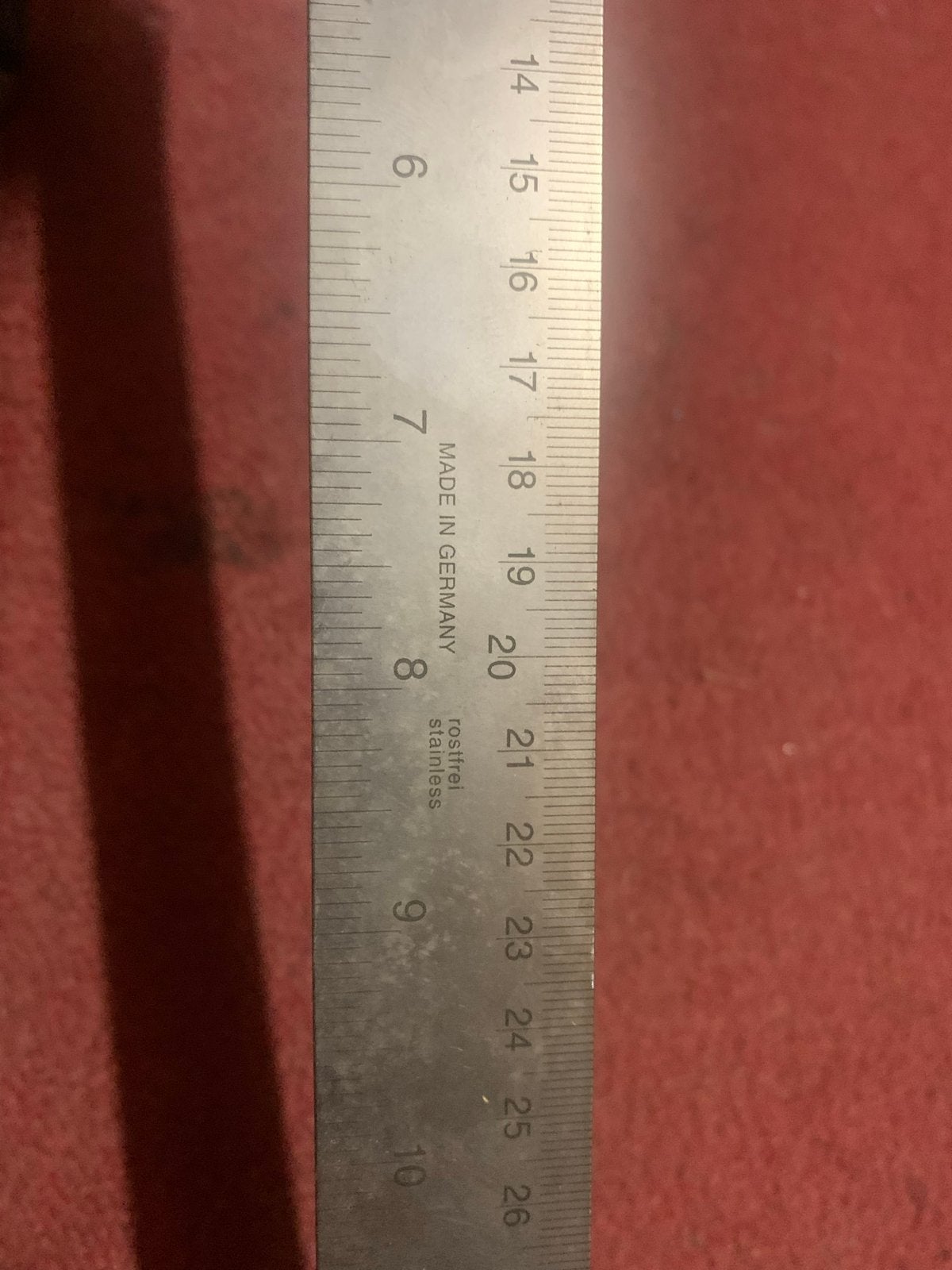 Roestvrij Stalen Meetlat 50 cm / 20 inch, Doe-het-zelf en Verbouw, Meetapparatuur, Ophalen of Verzenden, Gebruikt, Afstand
