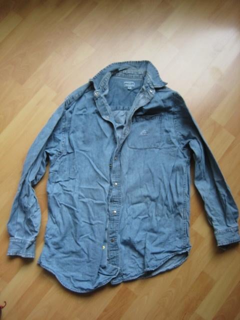 Philips vintage jeans overhemd XL, Ophalen of Verzenden, Zo goed als nieuw, Blauw, Halswijdte 43/44 (XL)