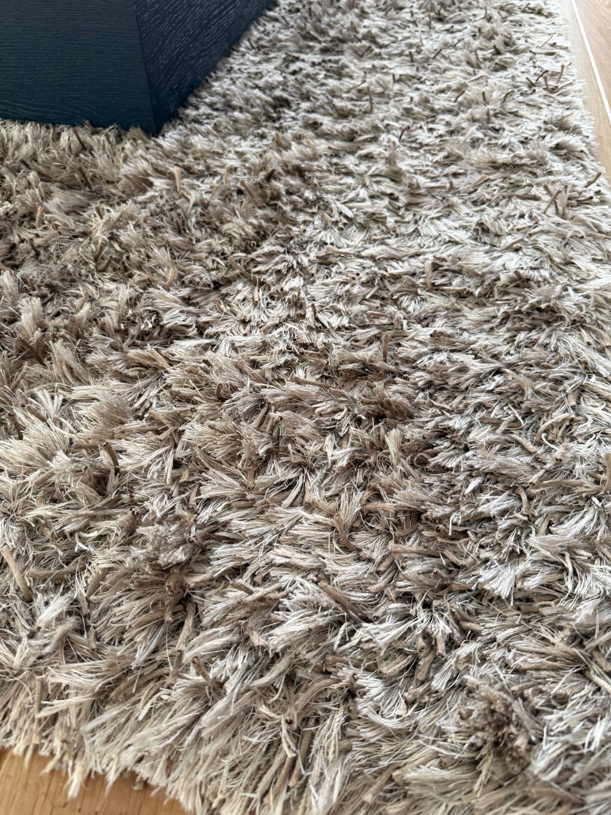 Grote mat 350x210cm - Beige/Bruin hoogpolig vloerkleed, Ophalen, Gebruikt, Beige, 200 cm of meer