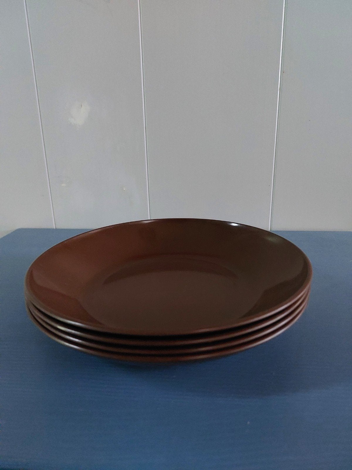 Vintage retro Mepal bruine diepe borden, Ophalen of Verzenden