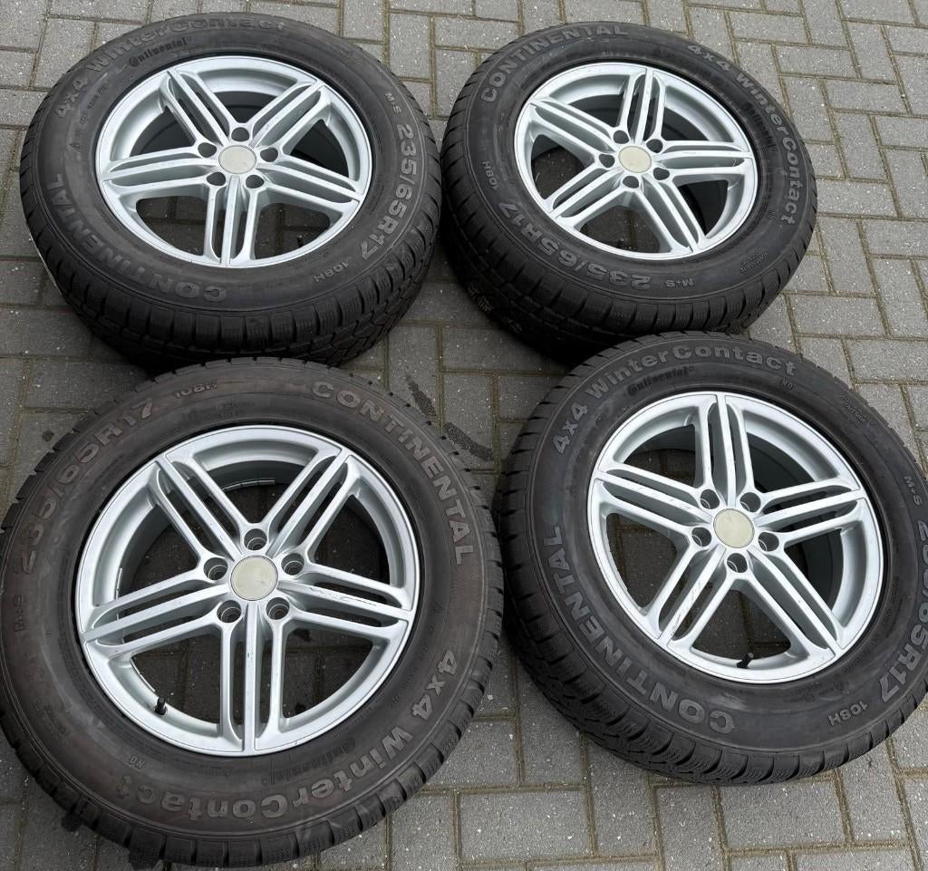 Porsche 17 inch Macan velgen Continental winterbanden, Auto-onderdelen, Banden en Velgen, Ophalen, Gebruikt, Banden en Velgen