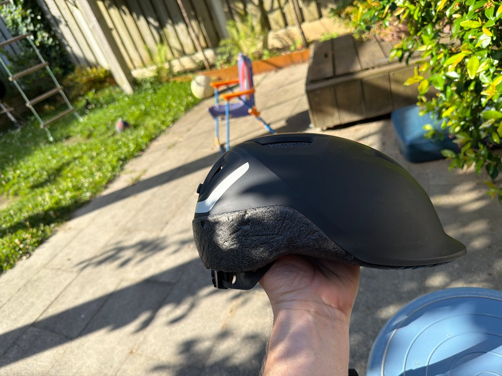 Zwarte fietshelm - maat 59-63cm, Fietsen en Brommers, Fietsaccessoires | Fietshelmen, Gebruikt, Heer of Dame, Overige maten, Ophalen