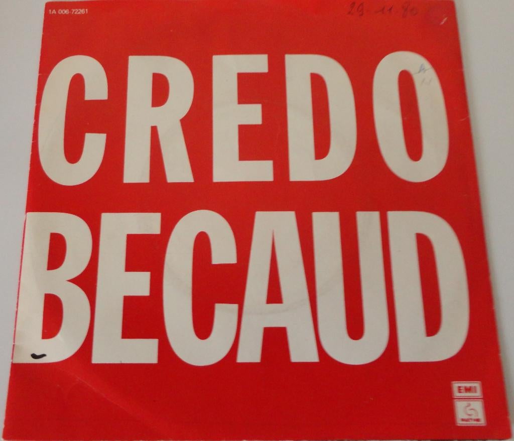Gilbert Becaud > Credo, Cd's en Dvd's, Vinyl Singles, Gebruikt, 7 inch, Single, Ophalen of Verzenden