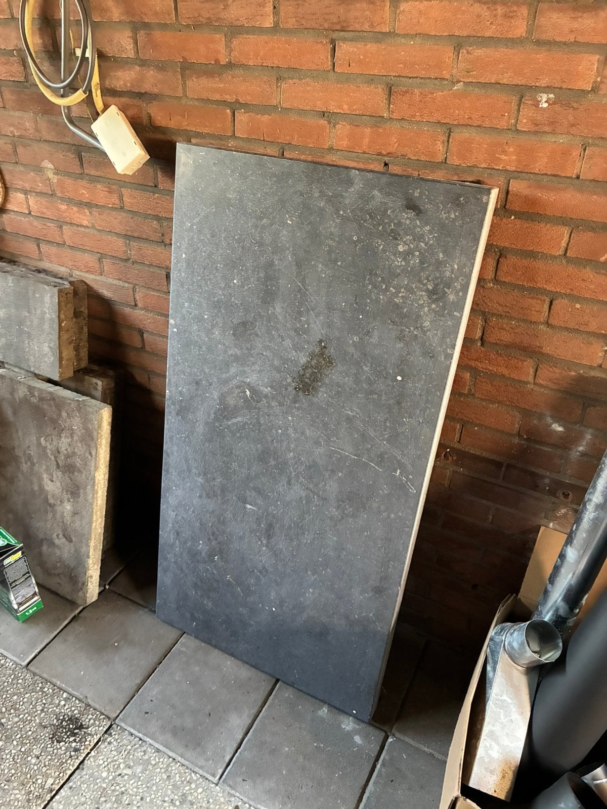 Hardstenen plaat / natuursteen plaat – 6 cm dik, Ophalen, Gebruikt