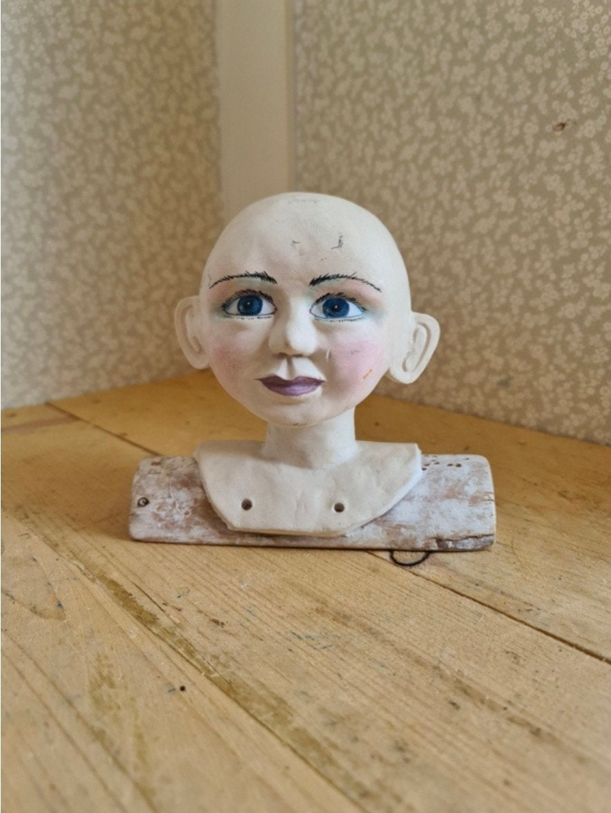 Oud poppen hoofdje pierrot, Ophalen of Verzenden