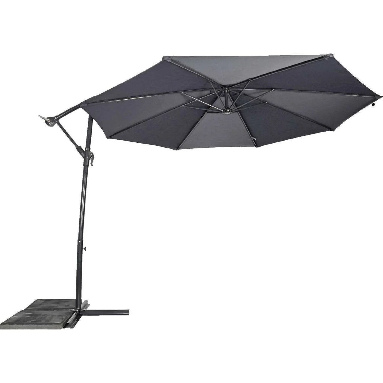 parasol antraciet 3m, Ophalen, Zo goed als nieuw, Zweefparasol