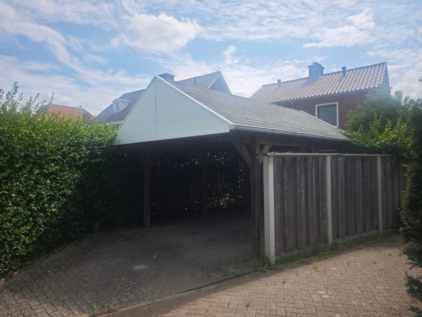 Robuuste houten carport - overkapping - schuur, Ophalen, Gebruikt, Carport