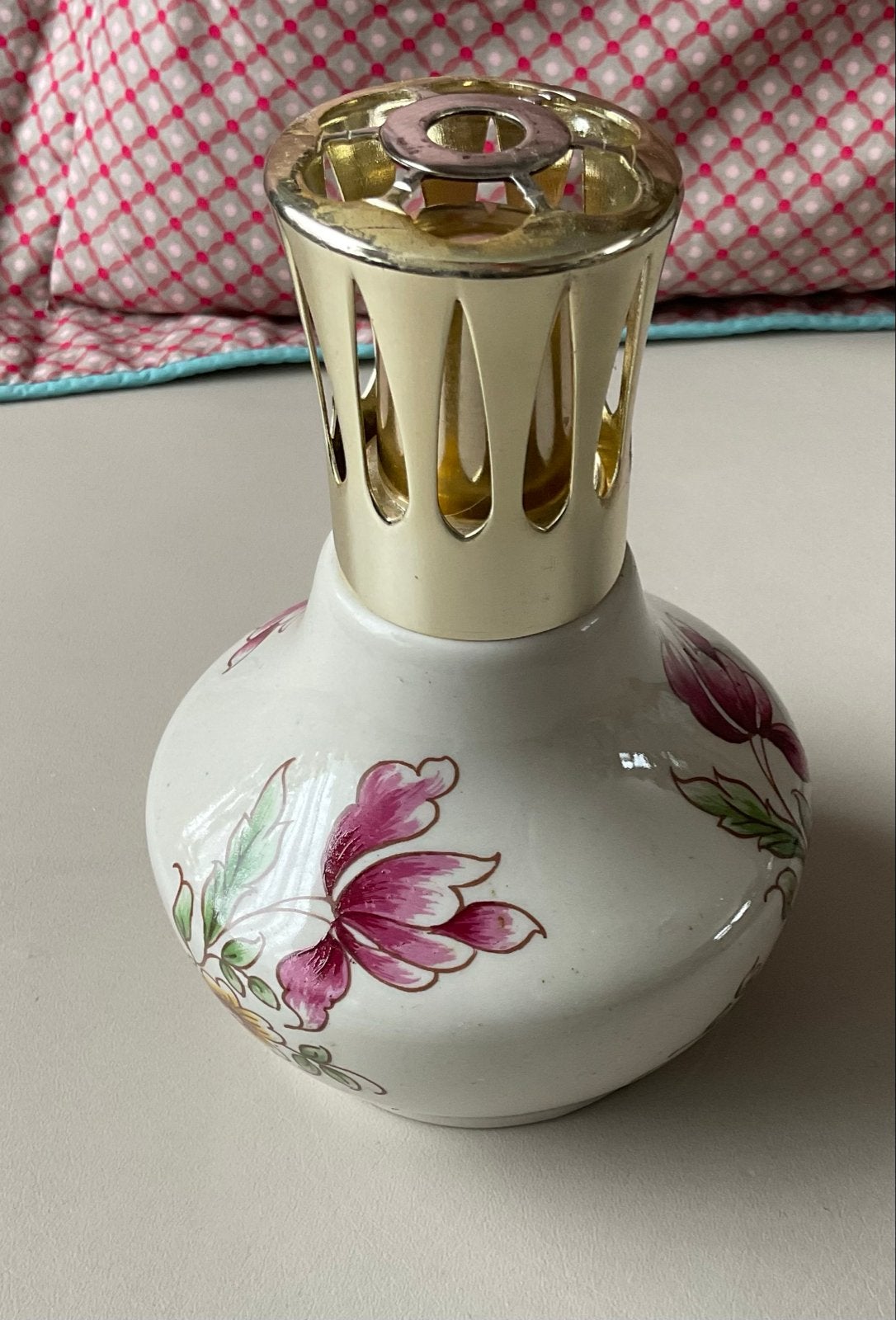 Vintage Lampe Berger Paris - Bloemmotief, Ophalen of Verzenden