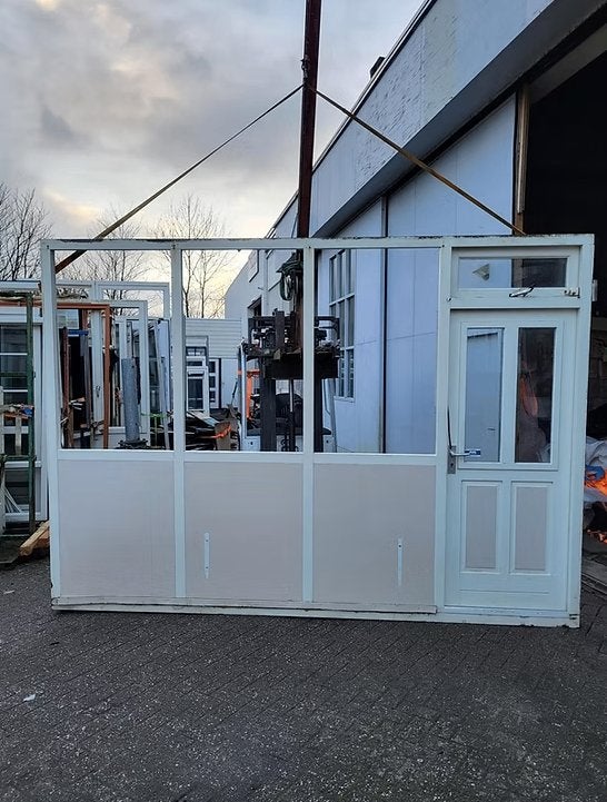 Achterdeur met zijlicht, Doe-het-zelf en Verbouw, Ophalen, Gebruikt, Deurkozijn, 225 cm of meer