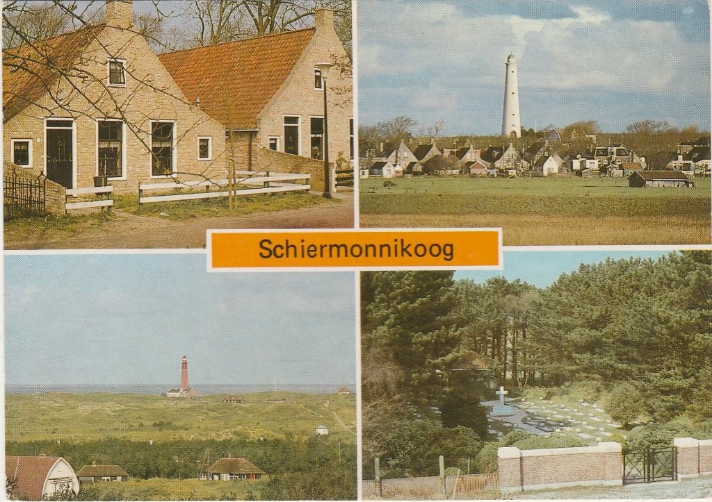 SCHIERMONNIKOOG Langestreek Vuurtoren Monument, Verzamelen, Ansichtkaarten | Nederland, Verzenden, 1980 tot heden, Gelopen, Waddeneilanden