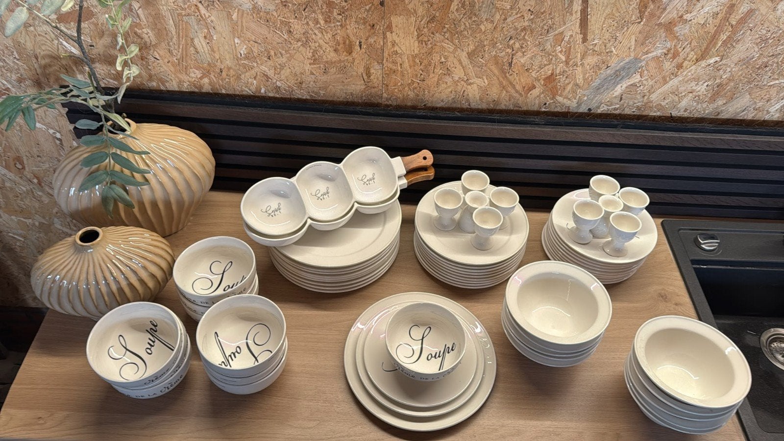 Riviera Maison Uitgebreid servies Crème de la Crème / Soupe, Ophalen, Gebruikt, Overige merken, Keramiek