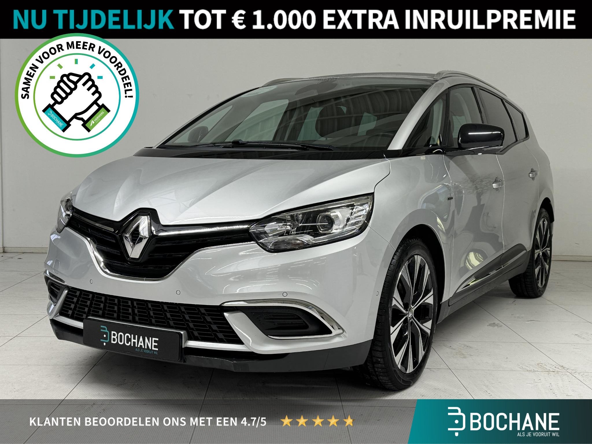Renault Grand Scénic 1.3 TCe Limited 7p. | Automaat | Navig, Auto's, Stof, 4 cilinders, Met garantie (alle), 7 stoelen
