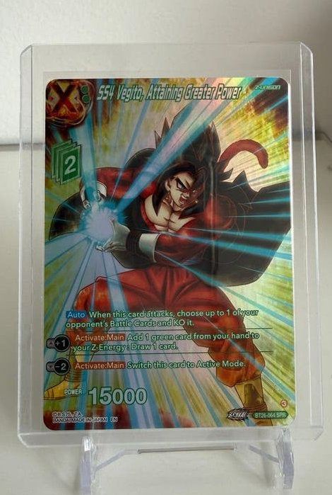 BT26-064 Dragon Ball SS4 Vegito Attaining Greater Power SPR, Hobby en Vrije tijd, Ophalen, Zo goed als nieuw, Losse kaart, Foil