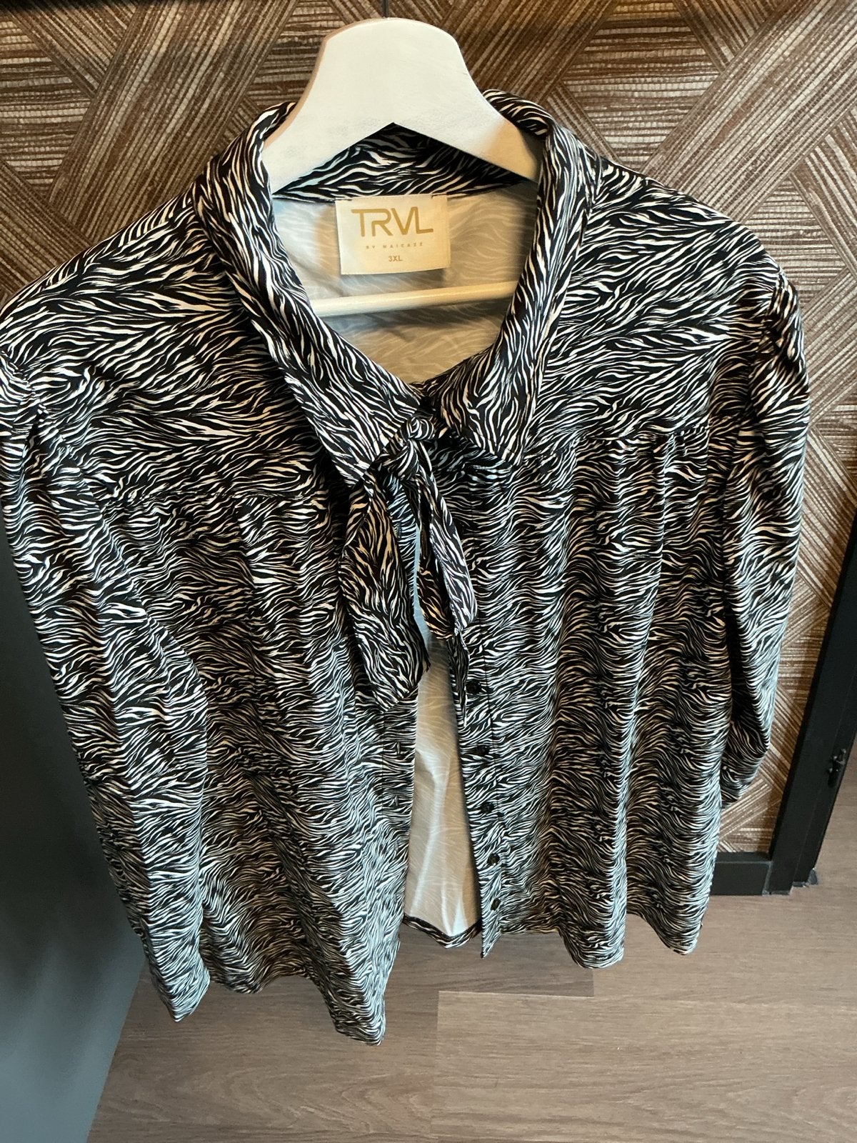 TRVL by Maicazz Blouse met Zebraprint - Maat 3XL Nieuw!, Ophalen of Verzenden, Zo goed als nieuw, Maat 46/48 (XL) of groter, Zwart