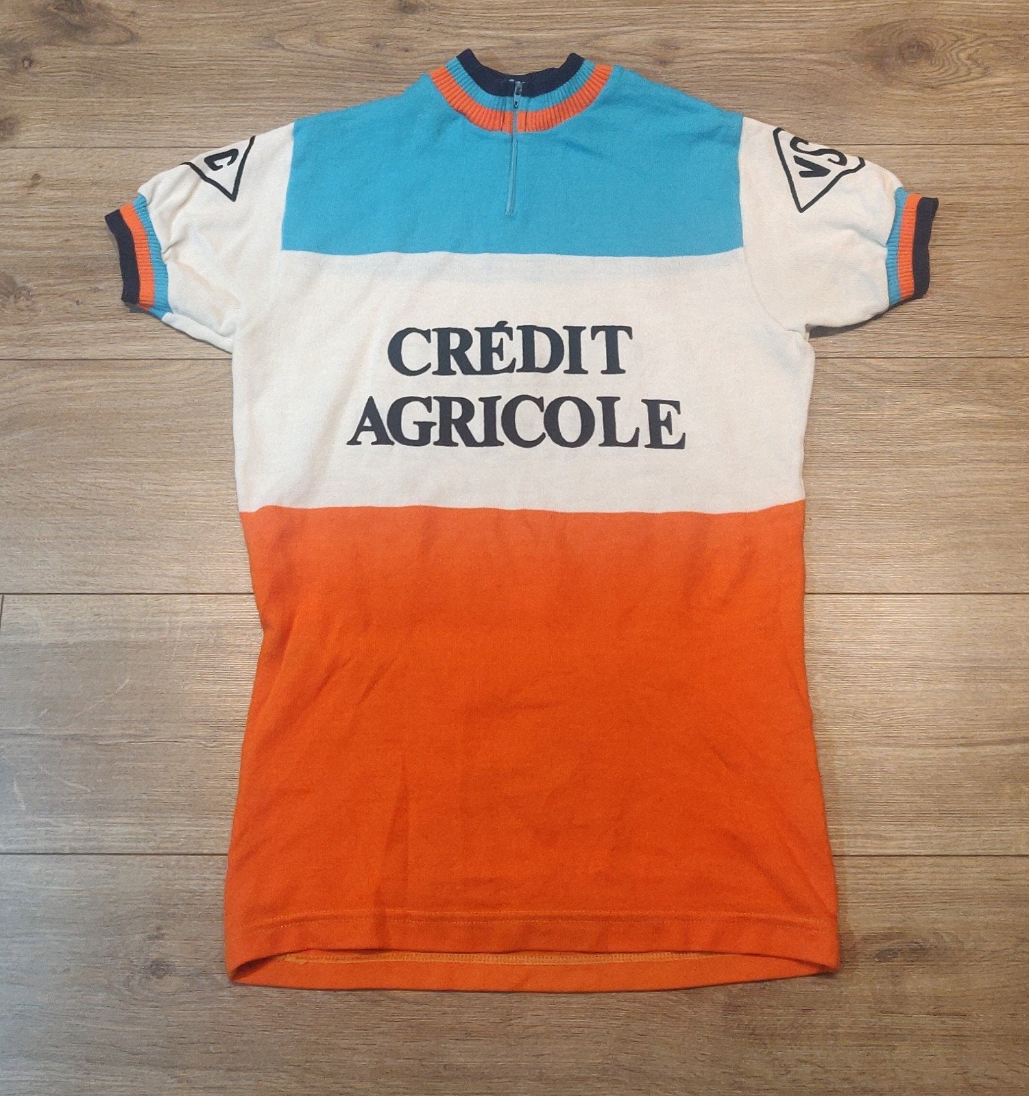 Wielershirt Credit Agricole wol, Ophalen of Verzenden, Zo goed als nieuw, Kleding