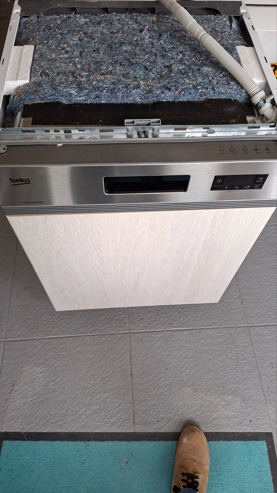 Half-geïntegreerde inbouwvaatwasser Beko DSN15420X, Ophalen, Minder dan 85 cm, Zo goed als nieuw, Inbouw