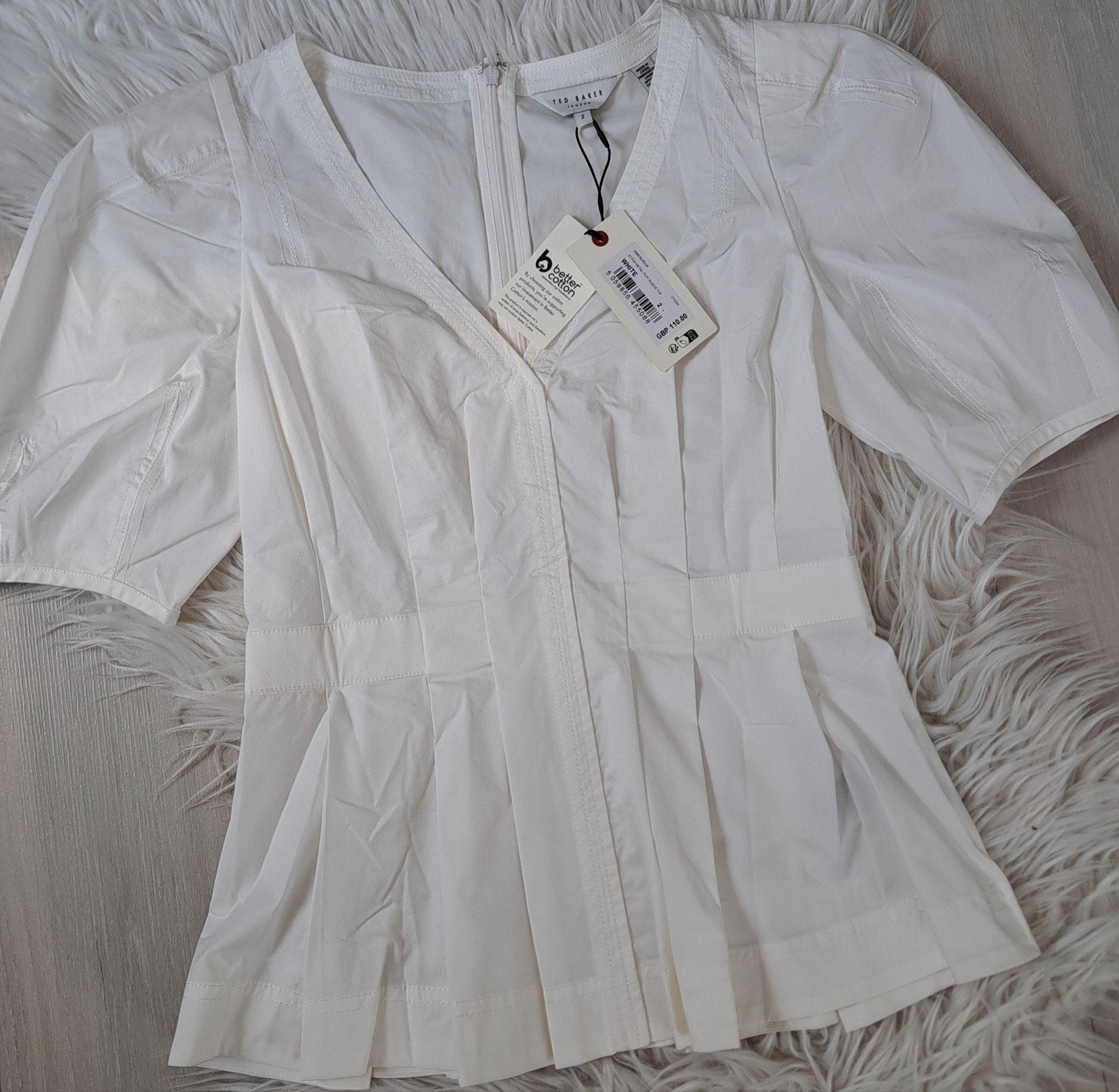 Ted Baker Blouse Nieuwe, Maat 38/40 (M), Wit, Nieuw, Ophalen of Verzenden