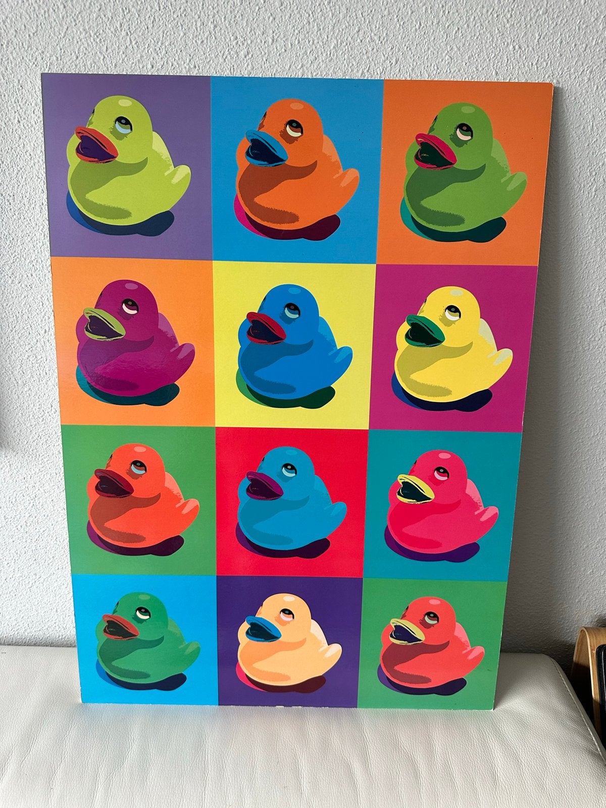 IKEA Knista Popart Eenden Schilderij - Kleurrijk en Speels, Ophalen, 50 – 75, Gebruikt, Schilderij