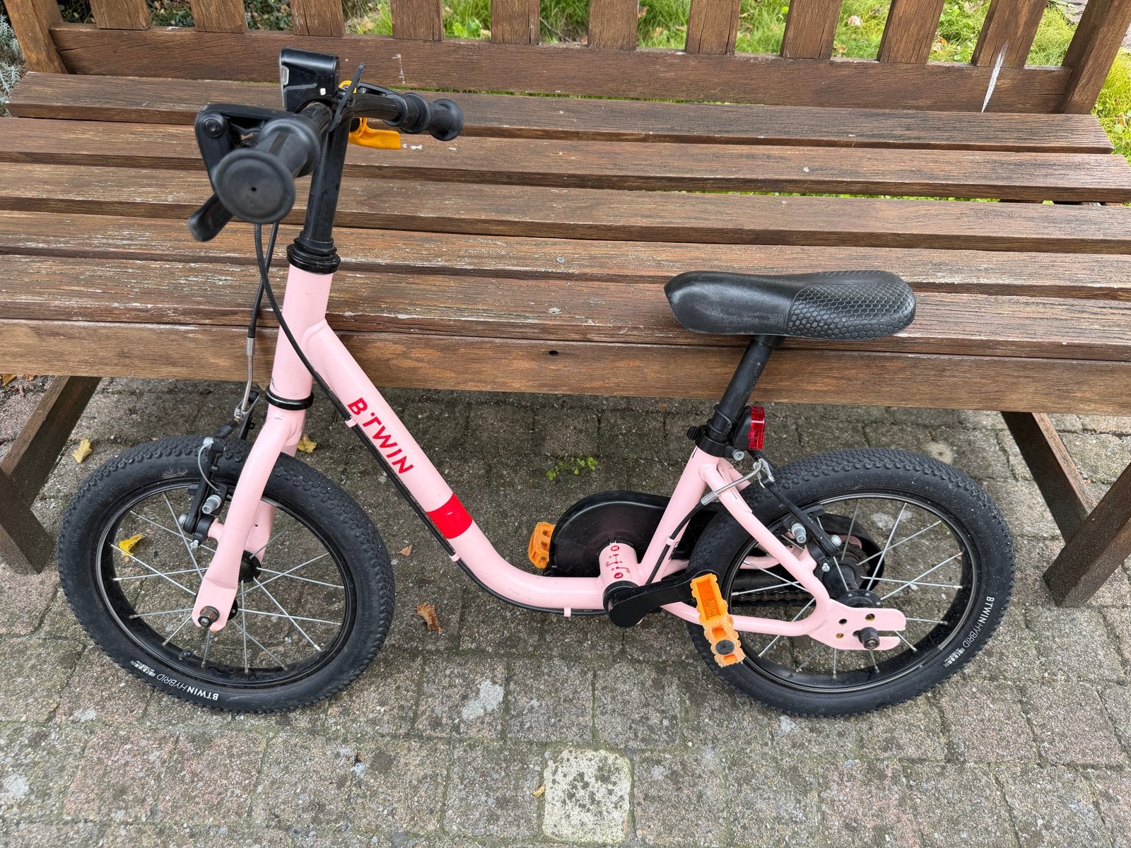 B'Twin Loopfiets/Kinderfiets 2-in-1 Roze (14 inch)