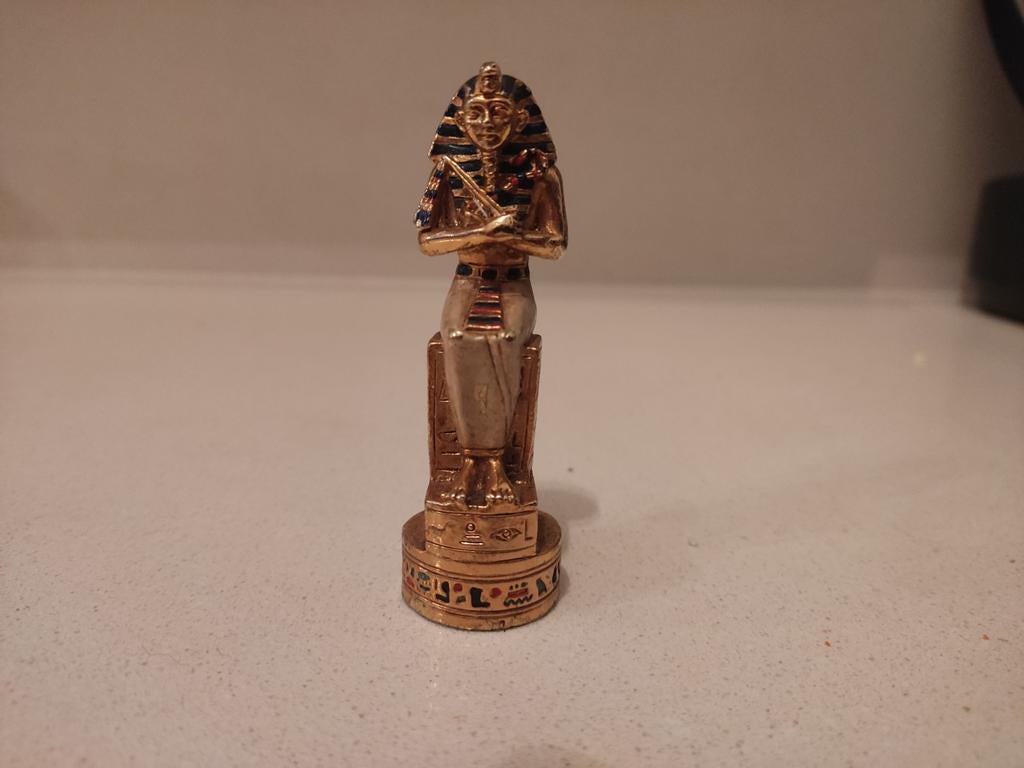 Egyptisch beeldje Toetanchamon, Antiek en Kunst, Ophalen, Minder dan 20 cm, Beeld, Goud