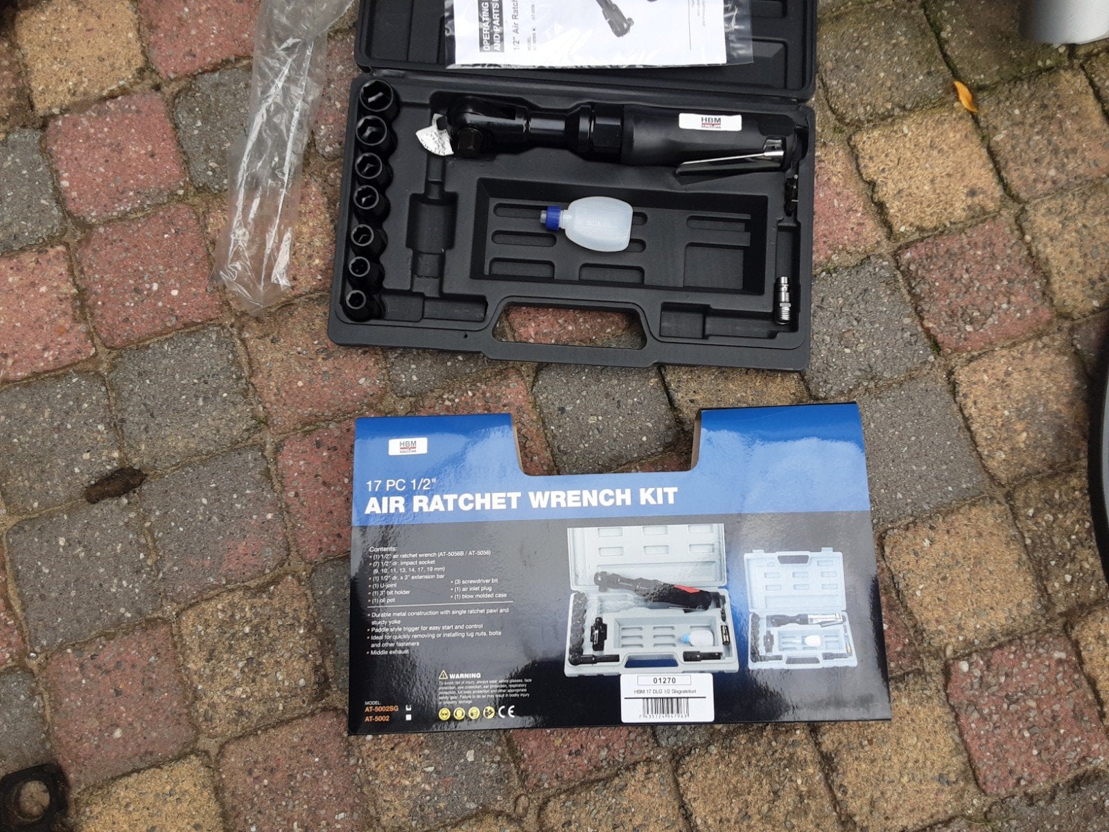 HBM 17-delige 1/2" lucht ratelsleutelset 70nm, Ophalen of Verzenden, Nieuw, Sleutel/ratel, Overige merken