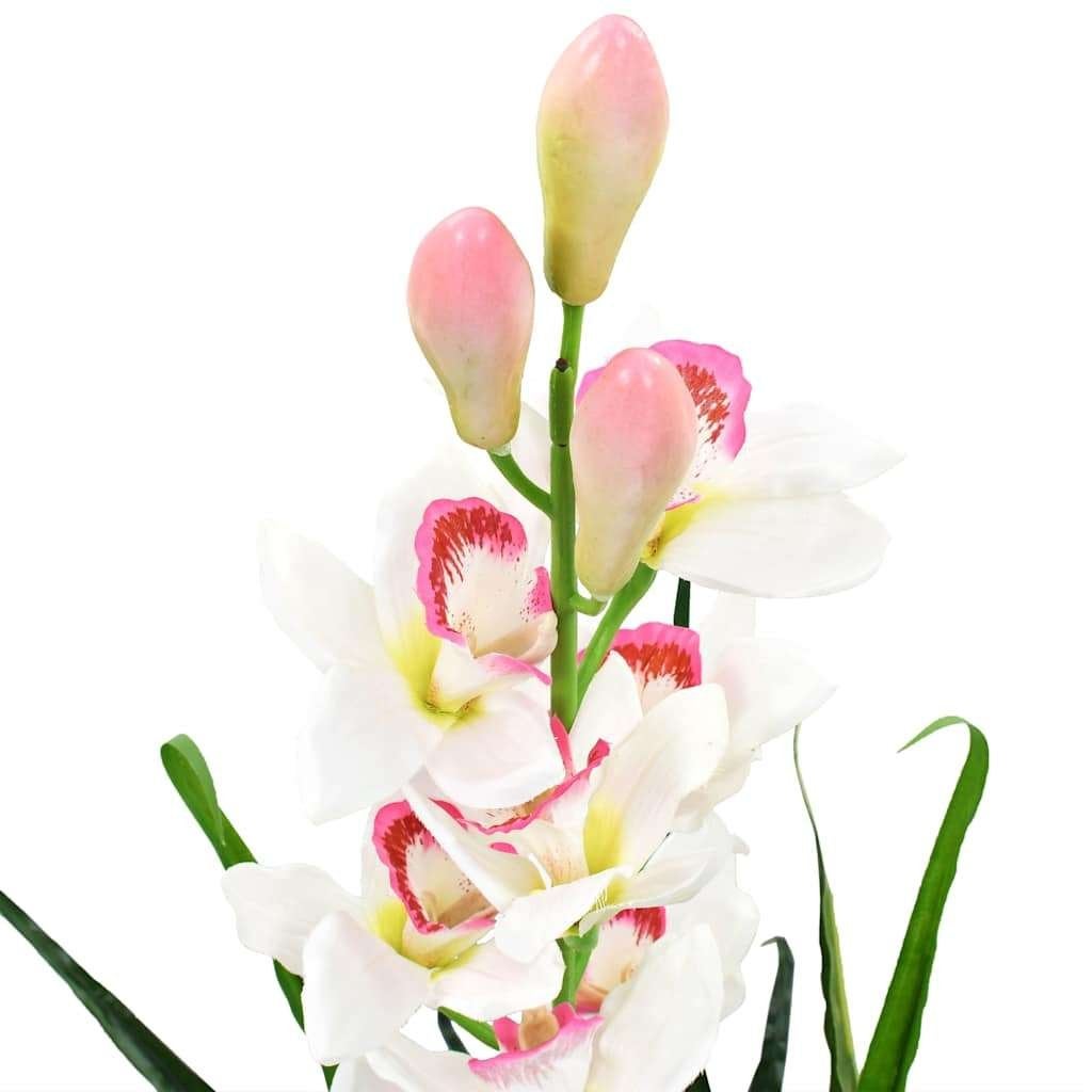 Kunstplant kamerplant cymbidium orchidee 100cm GRATIS BEZORG, Huis en Inrichting, Binnen, Verzenden, Met pot of vaas, Kunstplant