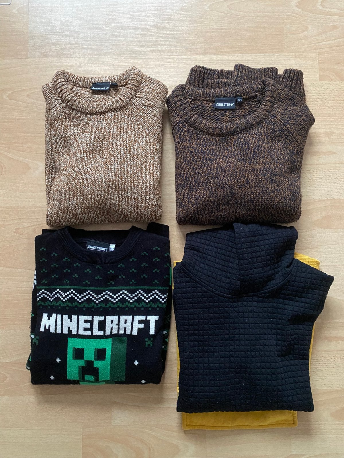 Set van 4 truien maat 158 Arrested en Minecraft, Ophalen of Verzenden, Gebruikt, Jongen, Trui of Vest