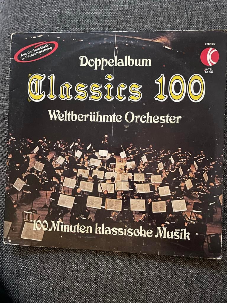 Classics 100 Dubbelalbum - Wereldberoemde Orkesten, Gebruikt, Ophalen of Verzenden, Dubbel-LP, Romantiek