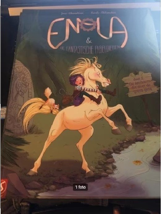 De eenhoorn die over de grens ging enola r1, Eén stripboek, Ophalen of Verzenden, Zo goed als nieuw
