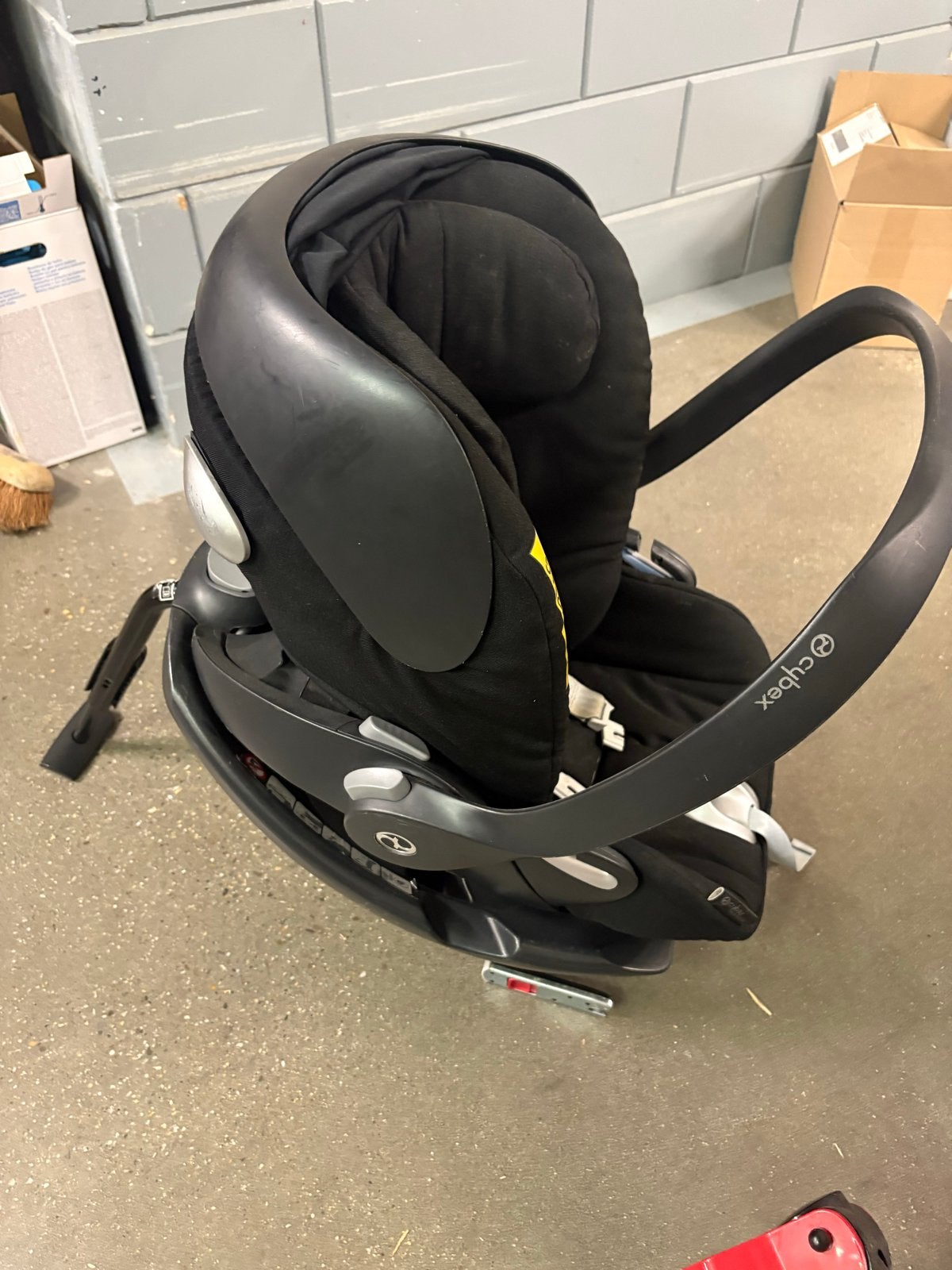 Cybex Aton 5 autostoel met Isofix base, Autogordel of Isofix, Gebruikt, Zijbescherming, 0 t/m 13 kg