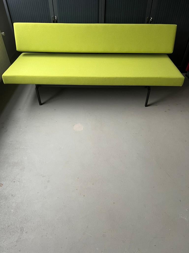 Gijs van der Sluis slaapbank model 540, Tweepersoons, Zo goed als nieuw, 80 cm, Groen