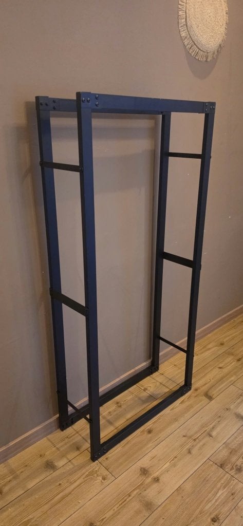 Brandhoutrek houtopslag zwart Metaal Houtopslag 150x60x25cm, Minder dan 3 m³, Ophalen