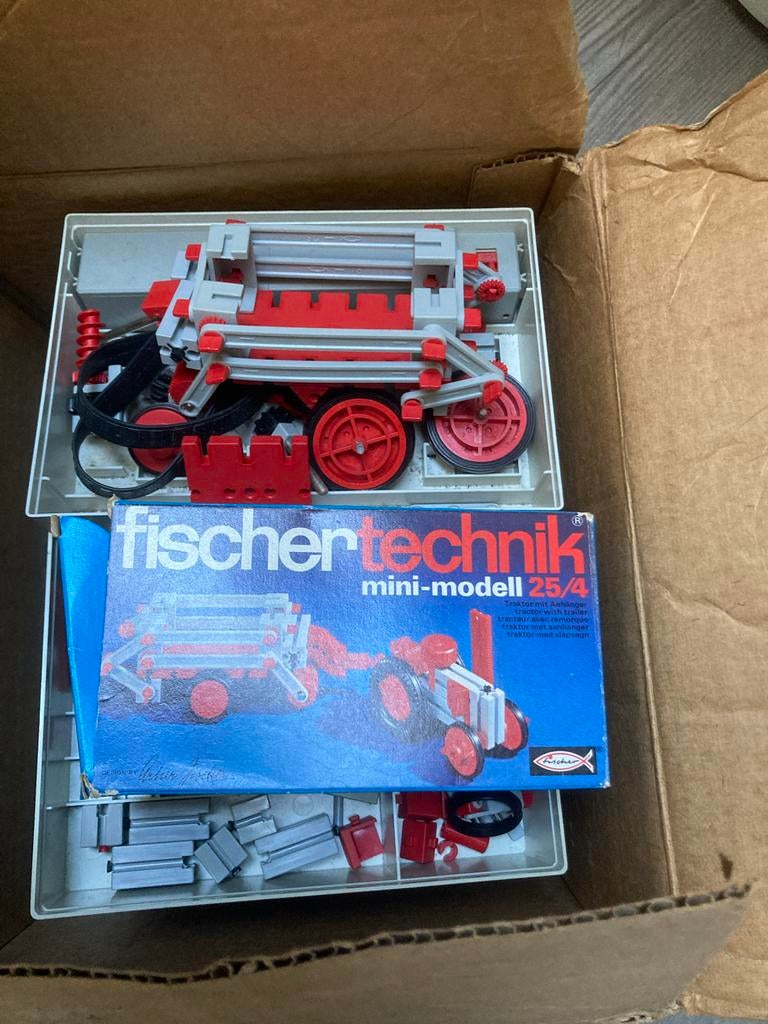 Fischertechnik oa mini-modell 25/4 - Tractor met aanhanger, Ophalen of Verzenden, Gebruikt, Overige merken