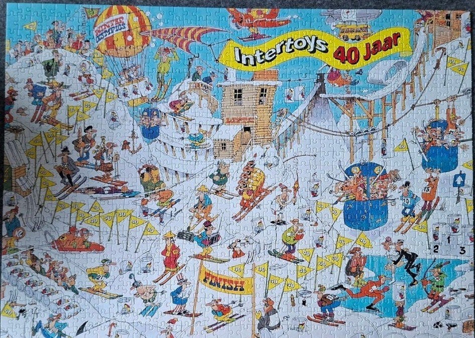 JvH Intertoys 40 jaar 1000 stukjes, Ophalen, 500 t/m 1500 stukjes, Gebruikt