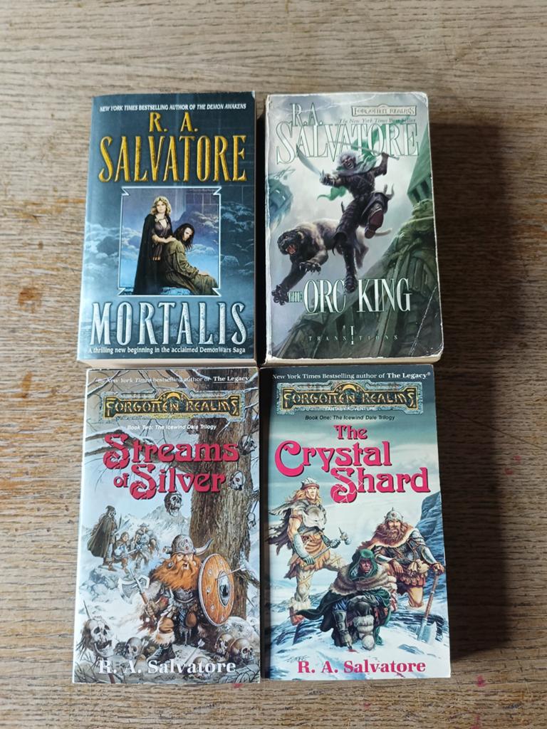 R.A. Salvatore - 4 Fantasy Boeken (Engels), Boeken, Ophalen of Verzenden, Gelezen, R.A. Salvatore