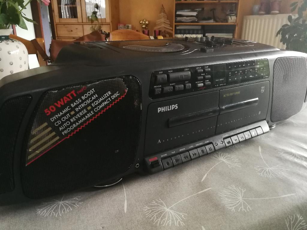 ghettoblaster Philips AZ 8394, Audio, Tv en Foto, Radio's, Ophalen of Verzenden, Gebruikt, Met cd-speler