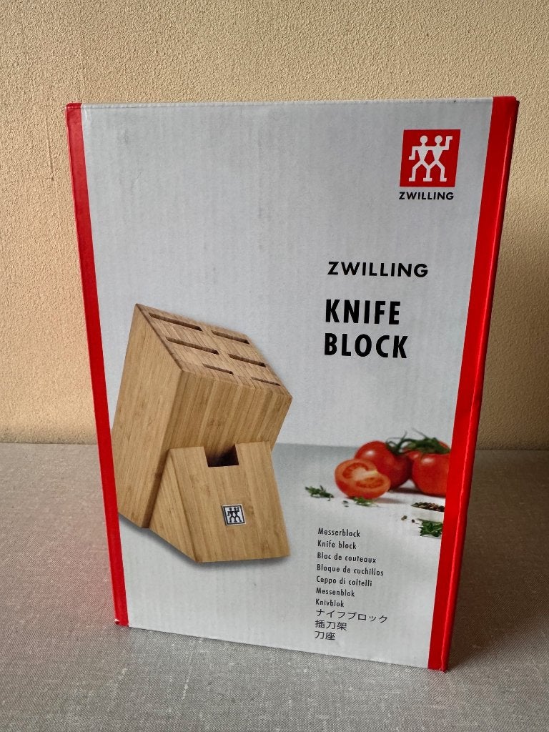 NIEUW  ZWILLING messenblok HOUT voor 6 messen en een schaar, Huis en Inrichting, Keuken | Bestek, Ophalen of Verzenden, Nieuw