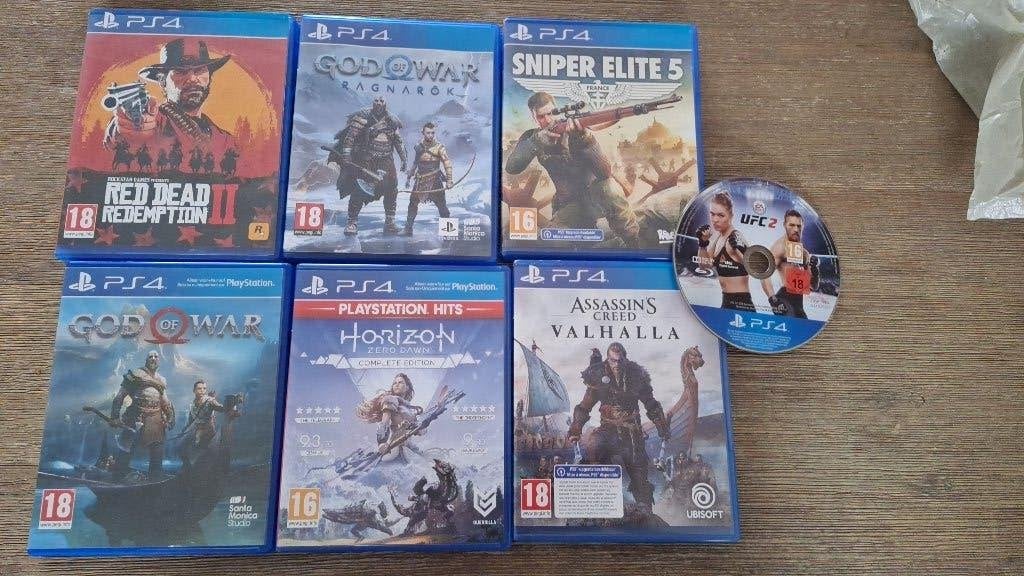 7 Ps4 games o.a.god of war, Assasins creed Valhalla, Spelcomputers en Games, Avontuur en Actie, Vanaf 18 jaar, 1 speler, Ophalen of Verzenden
