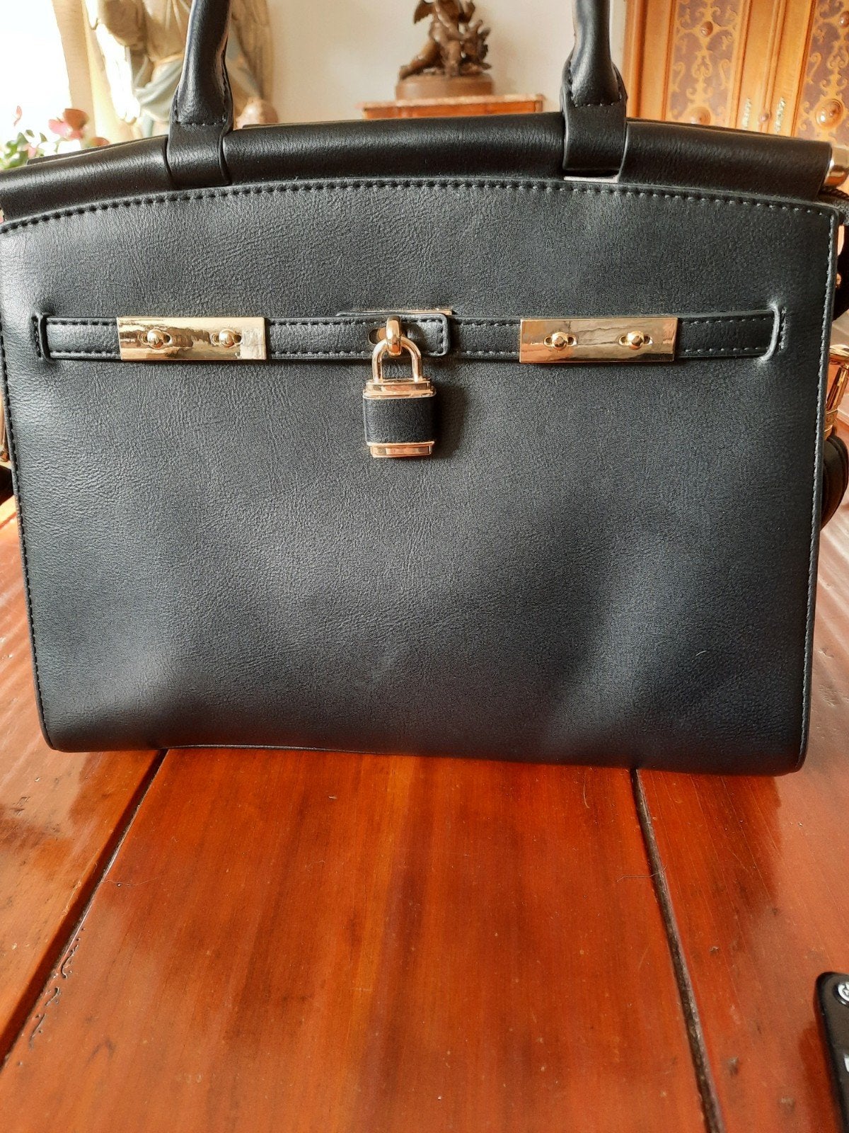 Zwarte Birkin lookalike tas - Nieuw (30x25cm), Ophalen of Verzenden, Nieuw, Zwart, Handtas