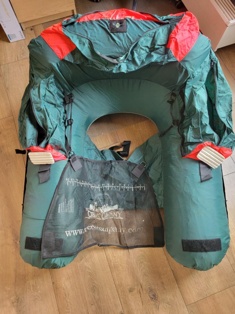 Float tube set: Creek Company ODC 420, waadpak, vinnen, pomp, Ophalen of Verzenden, Gebruikt, Overige typen