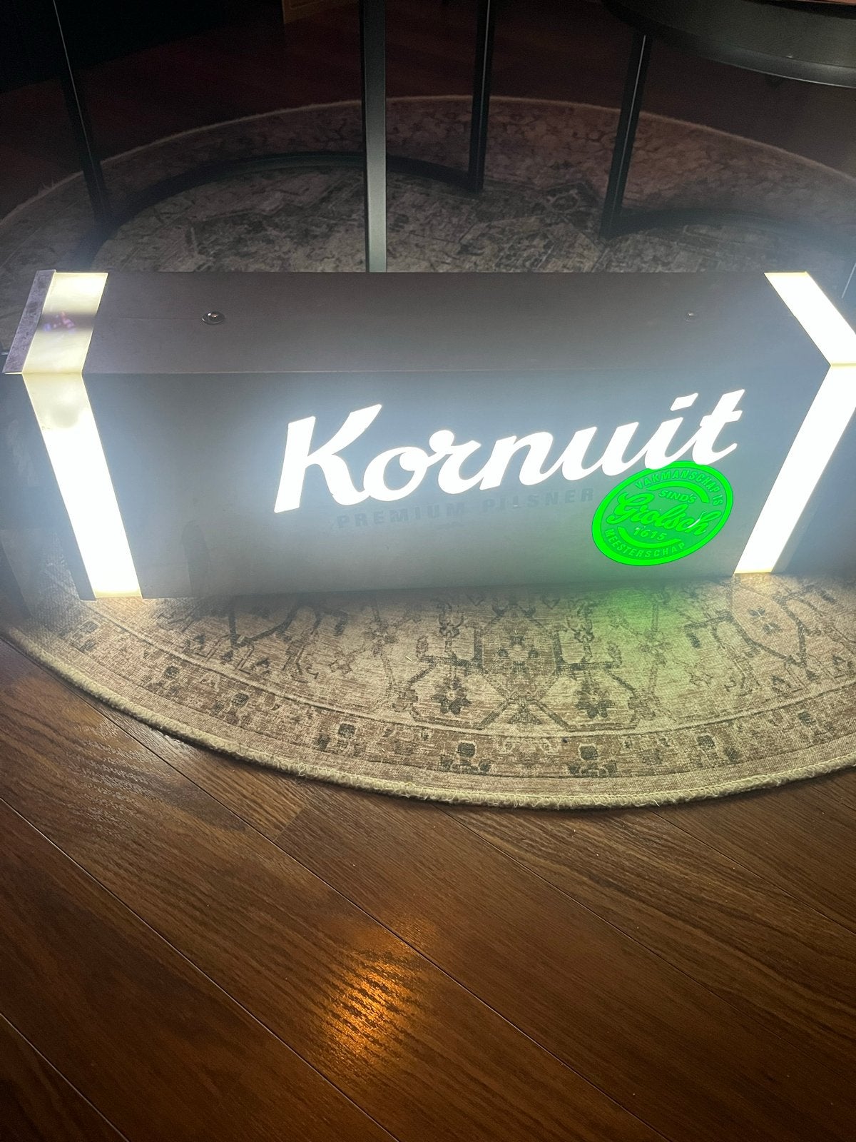 Kornuit/grolsch  Lichtbak - Premium Pilsener Reclamebord, Ophalen of Verzenden, Zo goed als nieuw