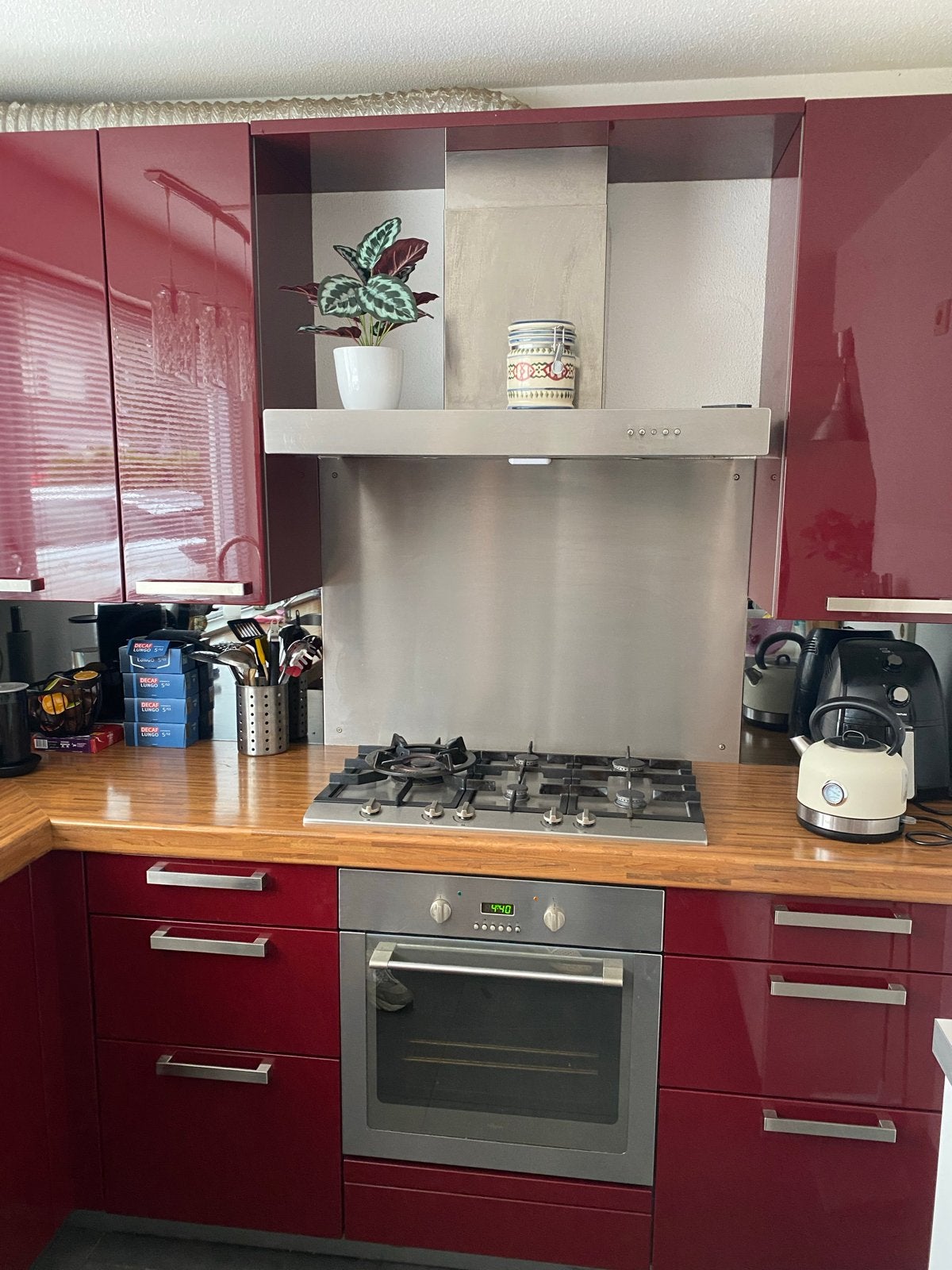 Gratis keuken met inbouwapparatuur zelf demonteren, Ophalen, Gebruikt, Hoekkeuken, Hoogglans of Gelakt
