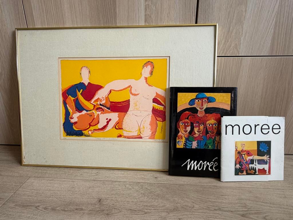 Schilderij Moree met twee boeken, Ophalen of Verzenden